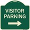 Signmission Designer Series-Visitor-parking Right, Green Heavy-Gauge Aluminum, 18" x 18", G-1818-9868 A-DES-G-1818-9868 - alternate 1